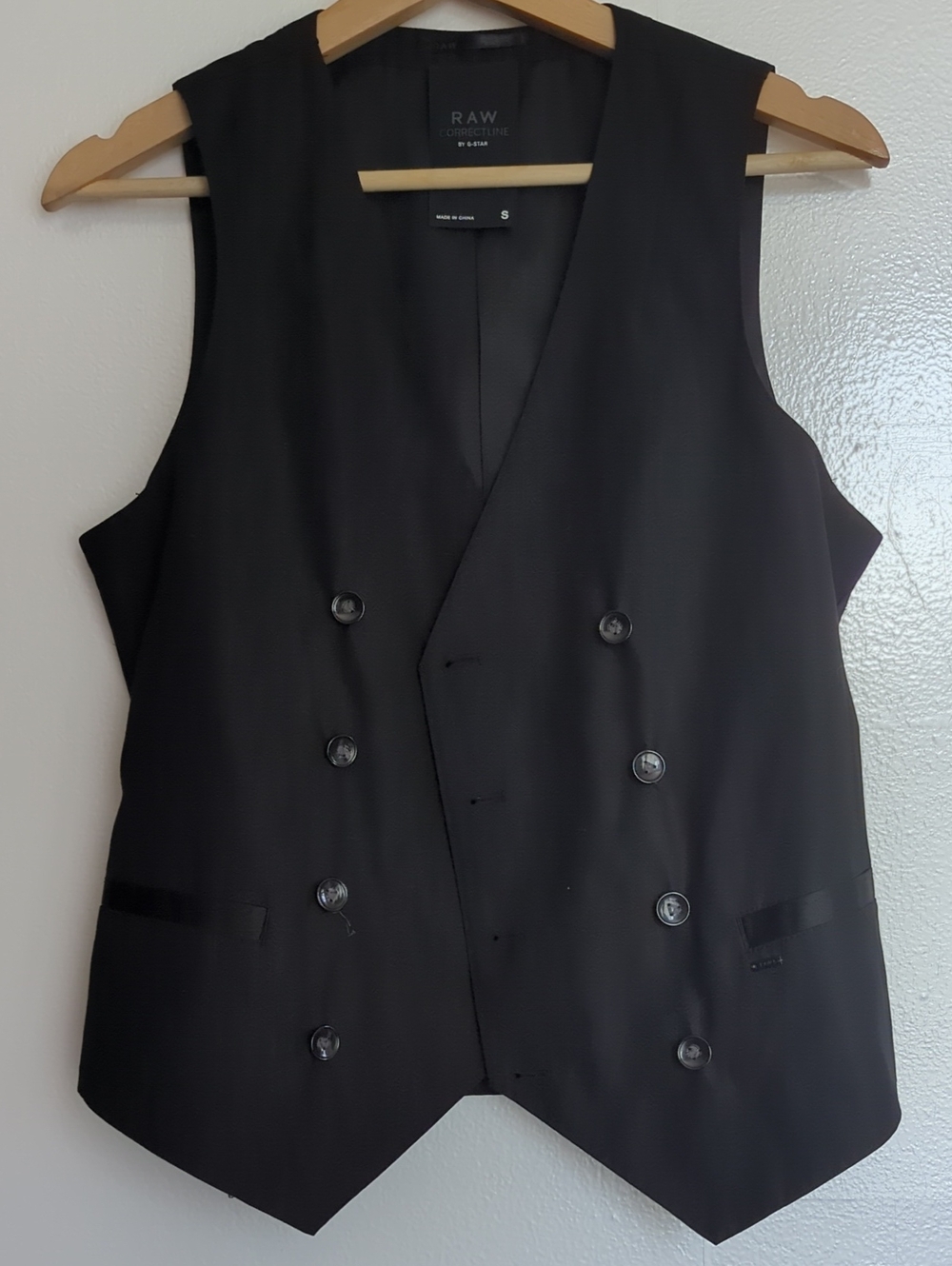 Raw Corrective By G-star Wool Vest Waist coatSmall Oversized Double Breasted